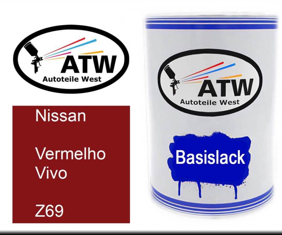 Nissan, Vermelho Vivo, Z69: 500ml Lackdose, von ATW Autoteile West.